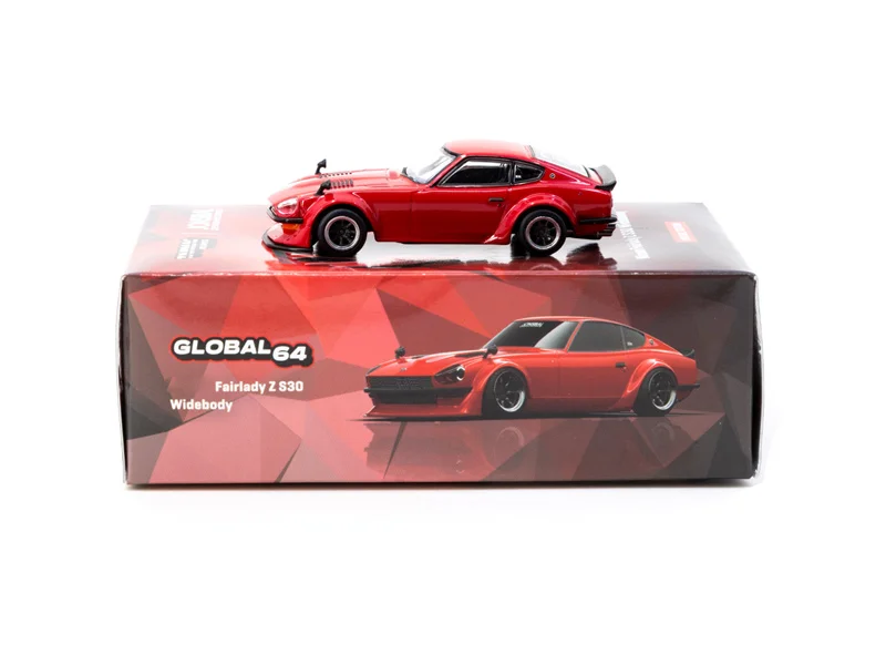 Tarmac Works 1:64 Fairlady Z S30 Widebody Red إصدار خاص 2025 مجموعة نماذج سيارة مصبوبة مصغرة #3