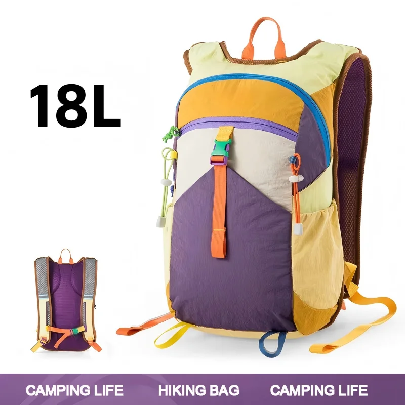 Stylish Multi-Color Design, 18 Liters Ultra Light Camping Backpack, Men and Women Hiking, Cycling, Climbing and Fishing