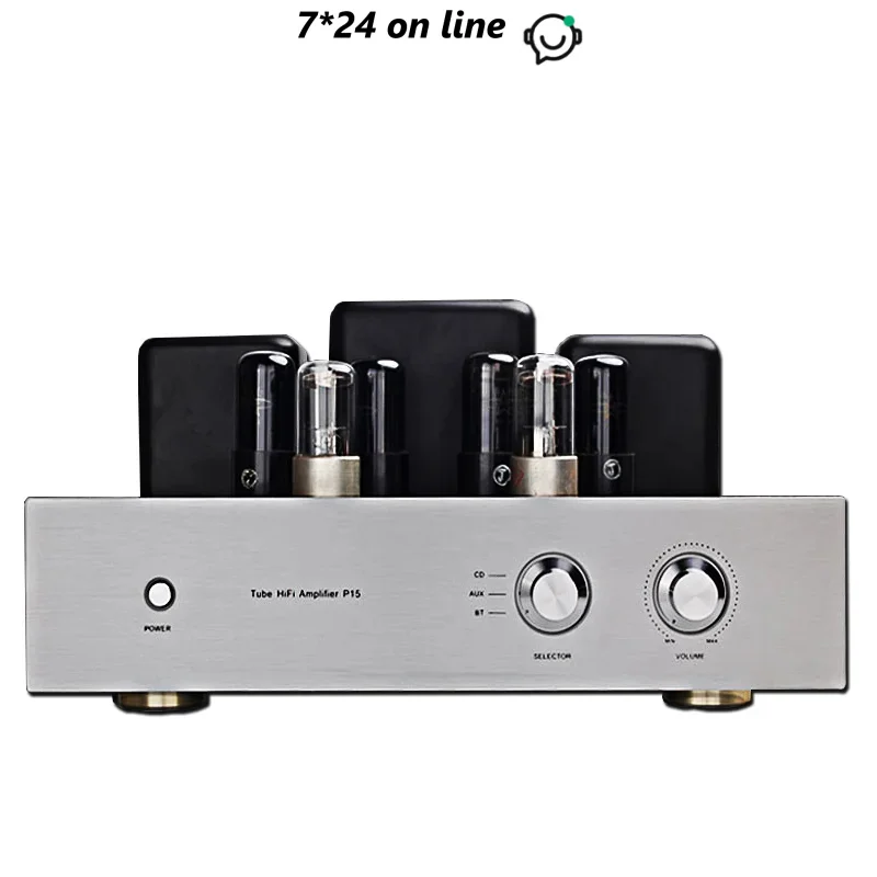 M-023 Vaccum Tube 6P6P (6V6) Push Pull Bile Machine Amp Pure Tube Amplifier Home Hi-Fi Stereo Wireless Bluetooth