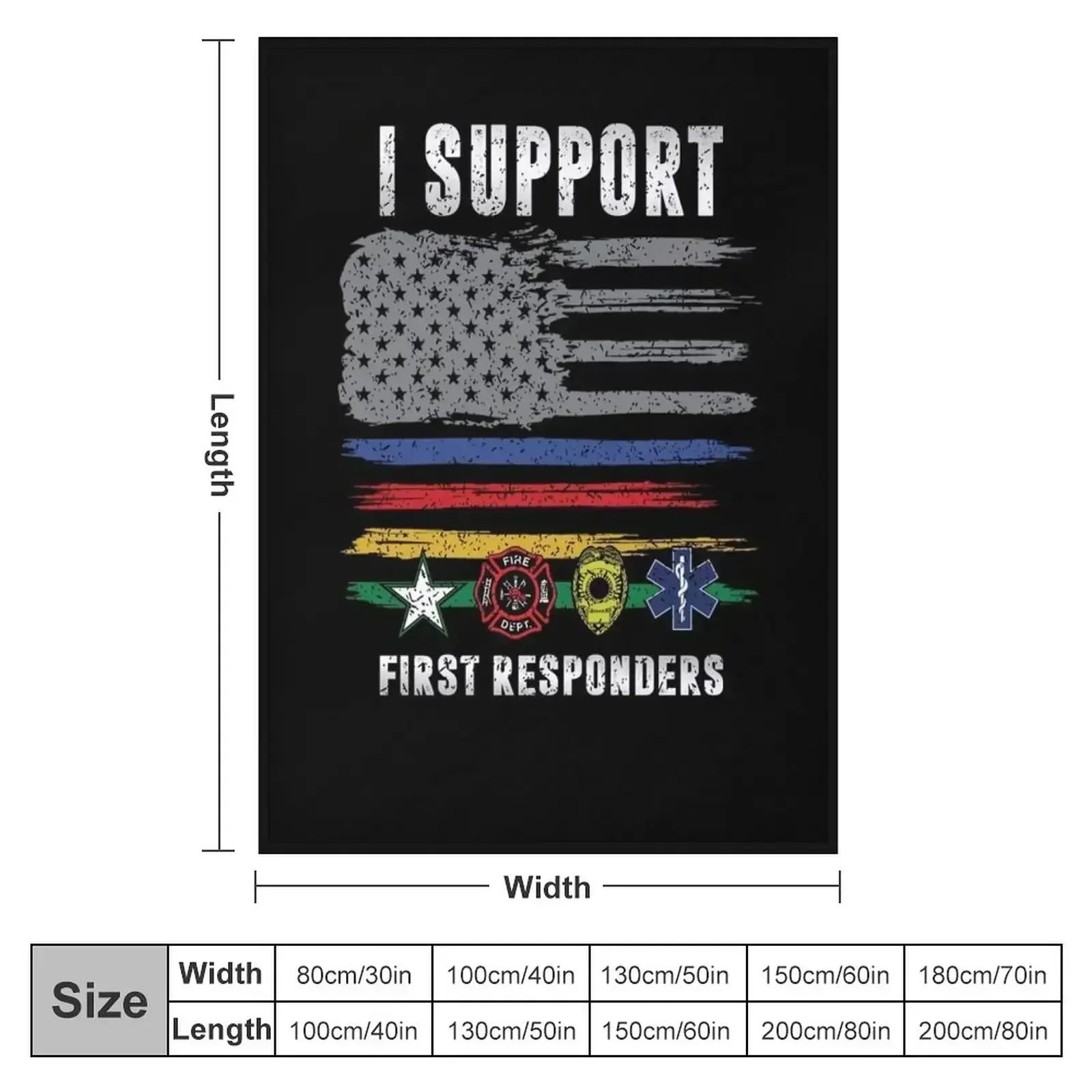 I support First Responder Throw Blanket Weighted Soft Beds Shaggy Bed Fashionable Blankets