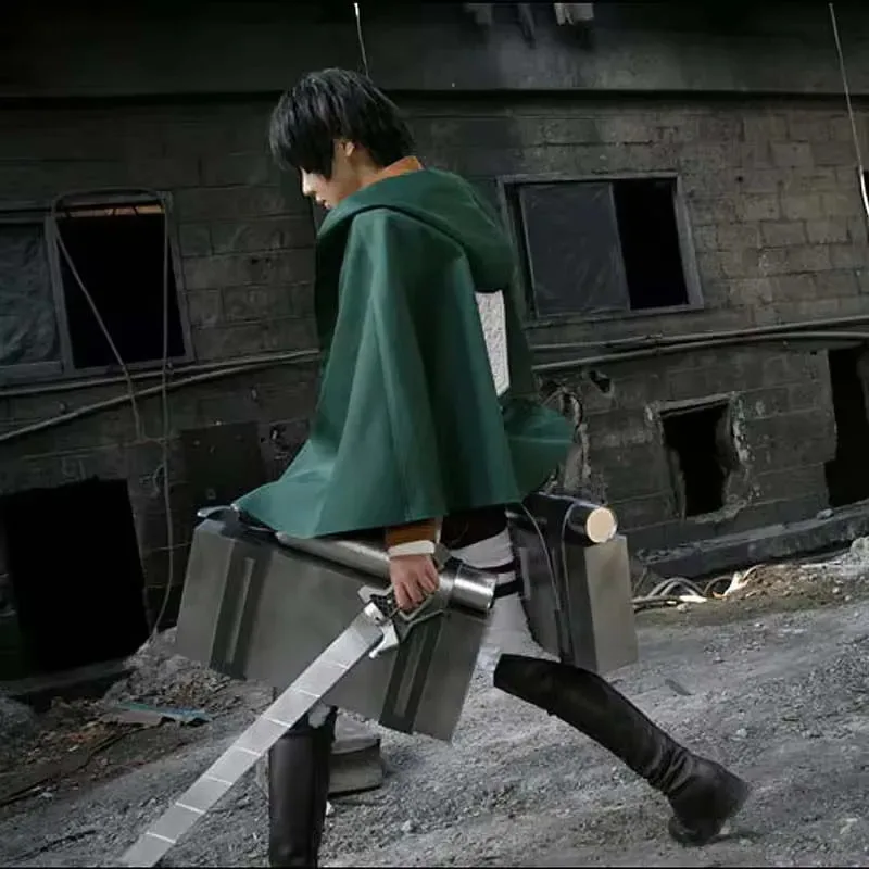 

Хэллоуин с капюшоном Атака Гигантская накидка для взрослых Аниме Косплей Зеленый кардиган Костюм Новый