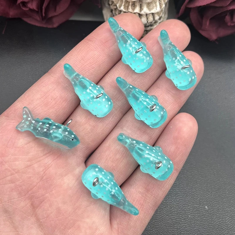 10pcs 28*13*9mm Acrylic Whale Charms,Shark Charms Pendant For Jewelry Making DIY Jewelry Findings designer charms