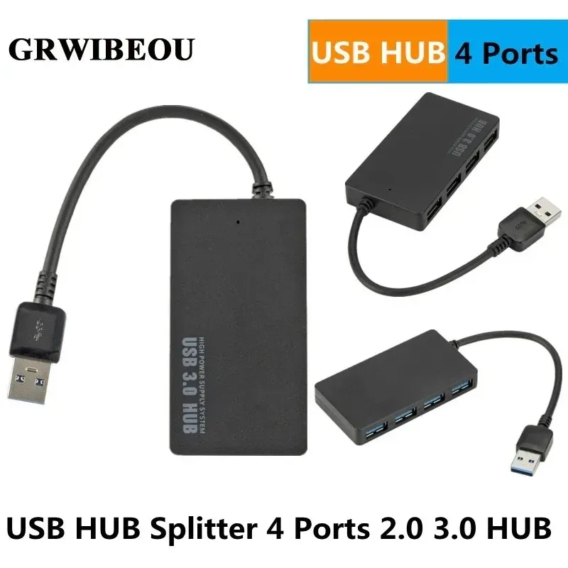 USB HUB 3.0 2.0 Laptop PC High Speed USB 4 Ports HUB Adapter Splitter USB Expander Computer Accessories for MacBook Xbox Laptop