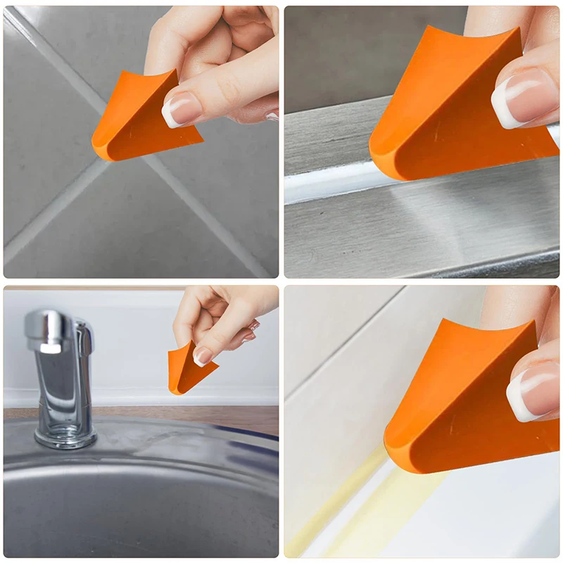1/2Pcsเครื่องมือReusable Joint Sealant Spreader Spatula Scraperสําหรับกระเบื้องหน้าต่างGrout Edge Removalครัวตะเข็บเครื่องมือ
