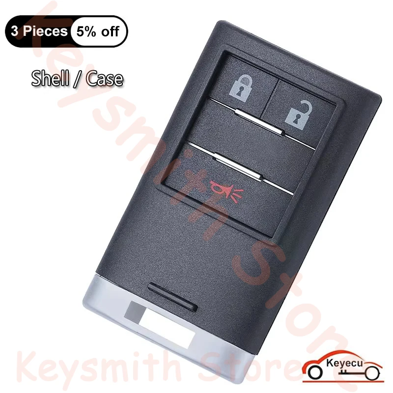 

Чехол KEYECU с 2 + 1 3 кнопками для Cadillac SRX 2010 2011 2012 2013 2014 2015 2016, автоматический смарт-брелок с дистанционным управлением, брелок NBG 009768 Т