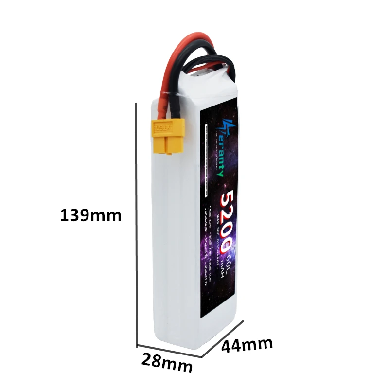 Imagem -03 - Bateria Lipo para Carro rc Drone Quadcopter Helicóptero de Avião com Xt60 Deans t Xt90 Ec5 3s 11.1v 5200mah 60c