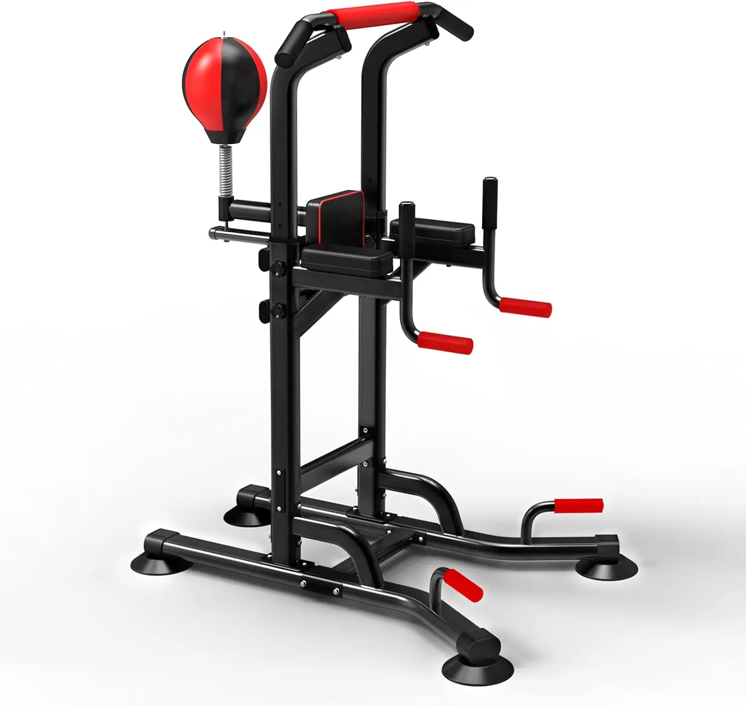 Tower Dip Station Pull Up Bar Gym Fitness Workout Exercise Equipment Strength Training with Speed Punching Bag Boxing Ball