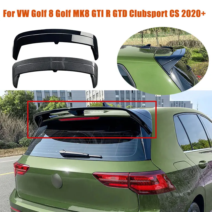 

For VW Golf 8 Golf MK8 GTI R GTD Clubsport CS 2020+ Car Tail Wing Fixed Wind Wing Spoiler Roof Trunk Wing Exterior Decoration