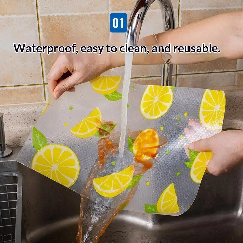 Versatile Kitchen Cabinet Liner Drawer Mat Waterproof Oil Proof Shelf Paper Pad For Modern Home Cupboard Organizer
