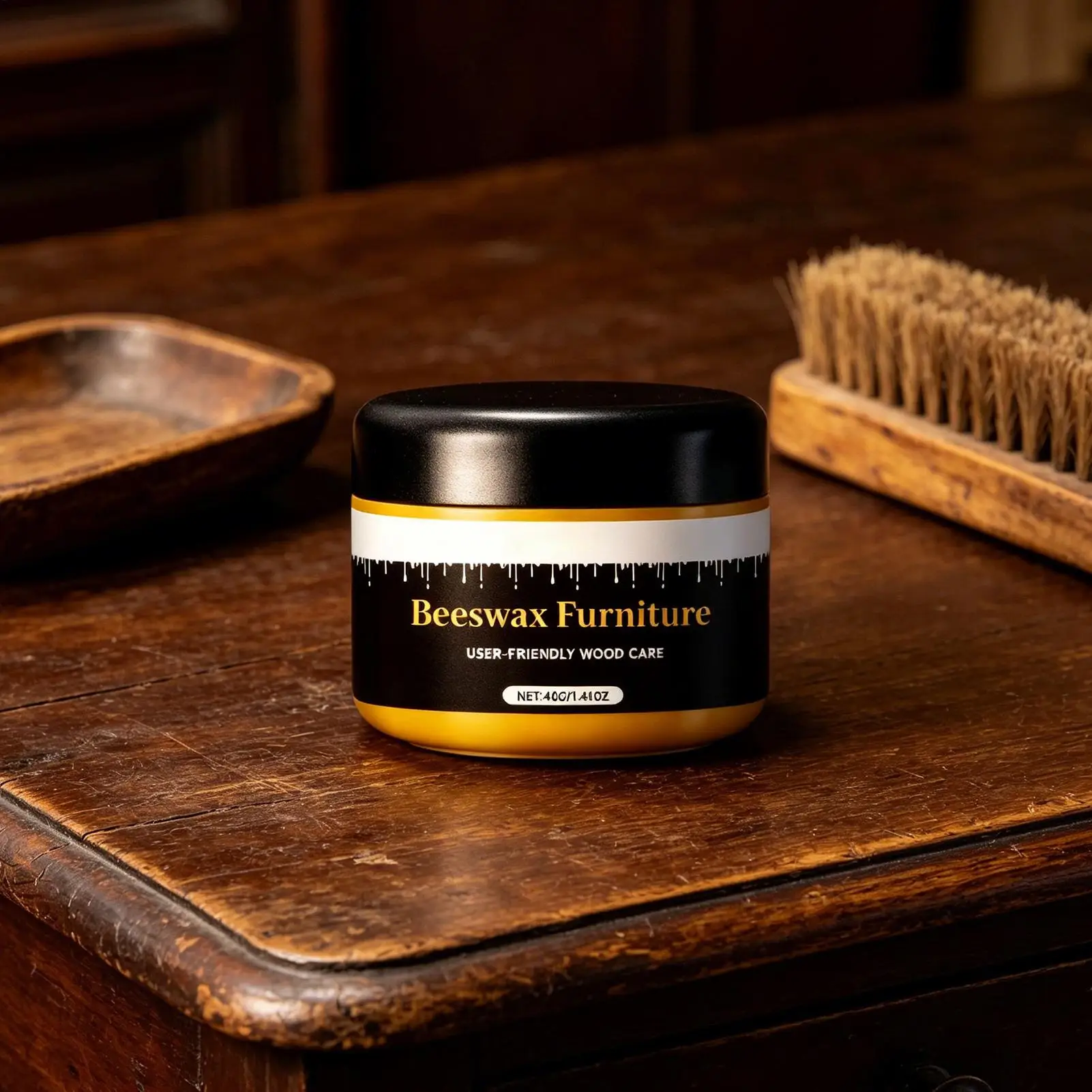 40g Beeswax Wood Restoration Wax Furniture & Floor Polishes Rejuvenates Hardwood Cabinets Tables For Cutting Board Drawer