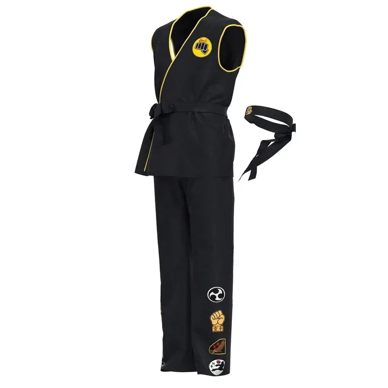 Karate Kid Cobra Kai Uniform Cosplay Costume Tory Nichols Robby Keene Suit Top Headband Pants Halloween Party Adult Outfits NM33 view 3
