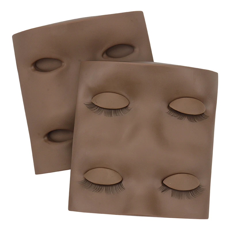 1 セットミニラッシュフラットモデルヘッド練習まつげエクステンショントレーニングヘッド取り外し可能な交換用まぶた初心者メイクツール