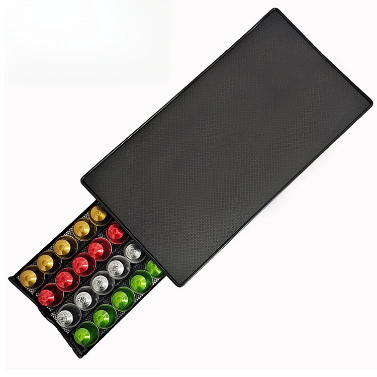

Nespresso40 Capsule Storage Drawer Classic Black Coffee Capsule Storage Rack Coffee Pod Drawer