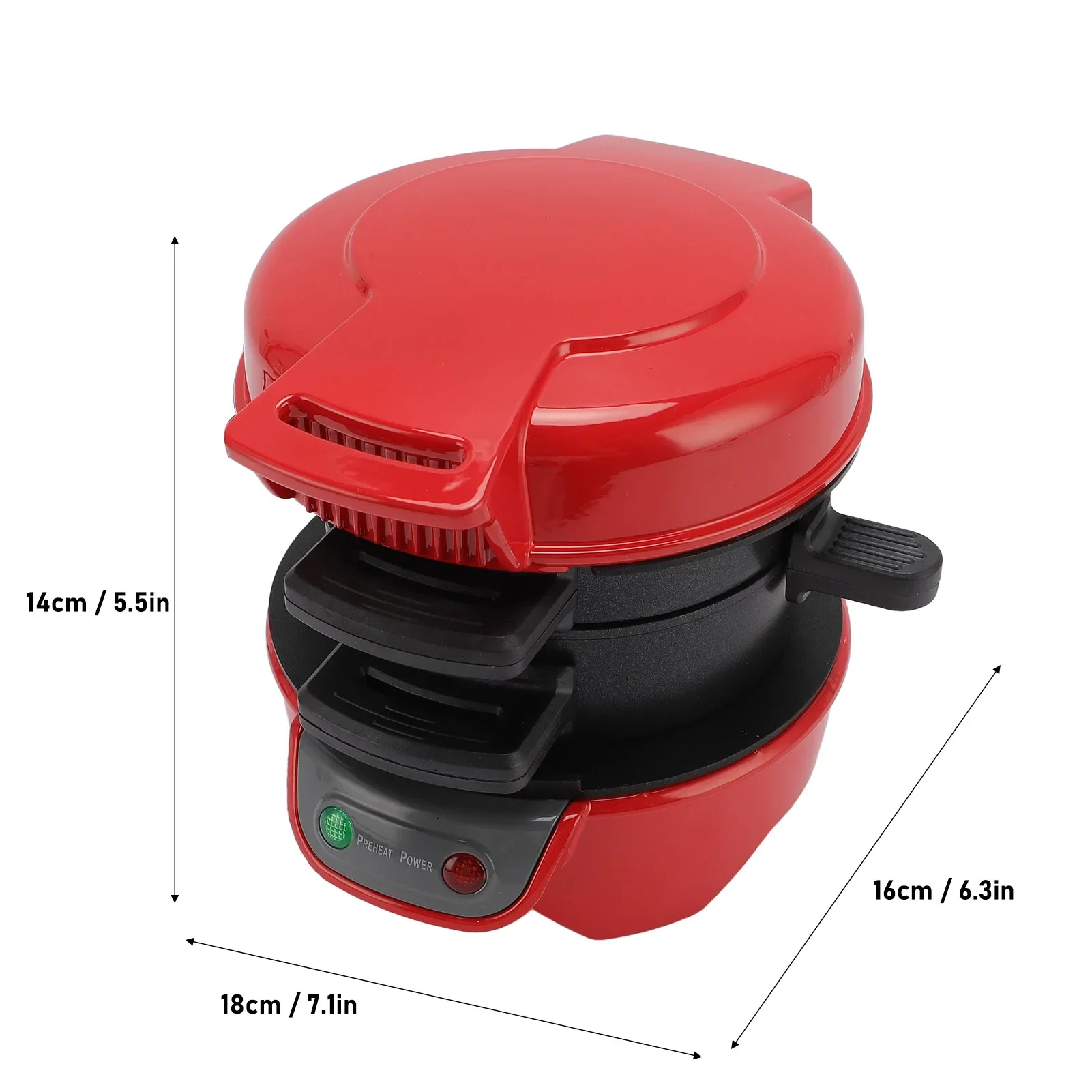 Burger Sandwich Maker Automatic Temperature Control Non Stick Dishwasher Safe 3 in 1 Breakfast Machine