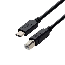 USB-C Type C to USB 2.0 B Data Cable Compatible for Macbook Laptop HP Epson Canon Printer Scanner MIDI Keyboard DJ Controller