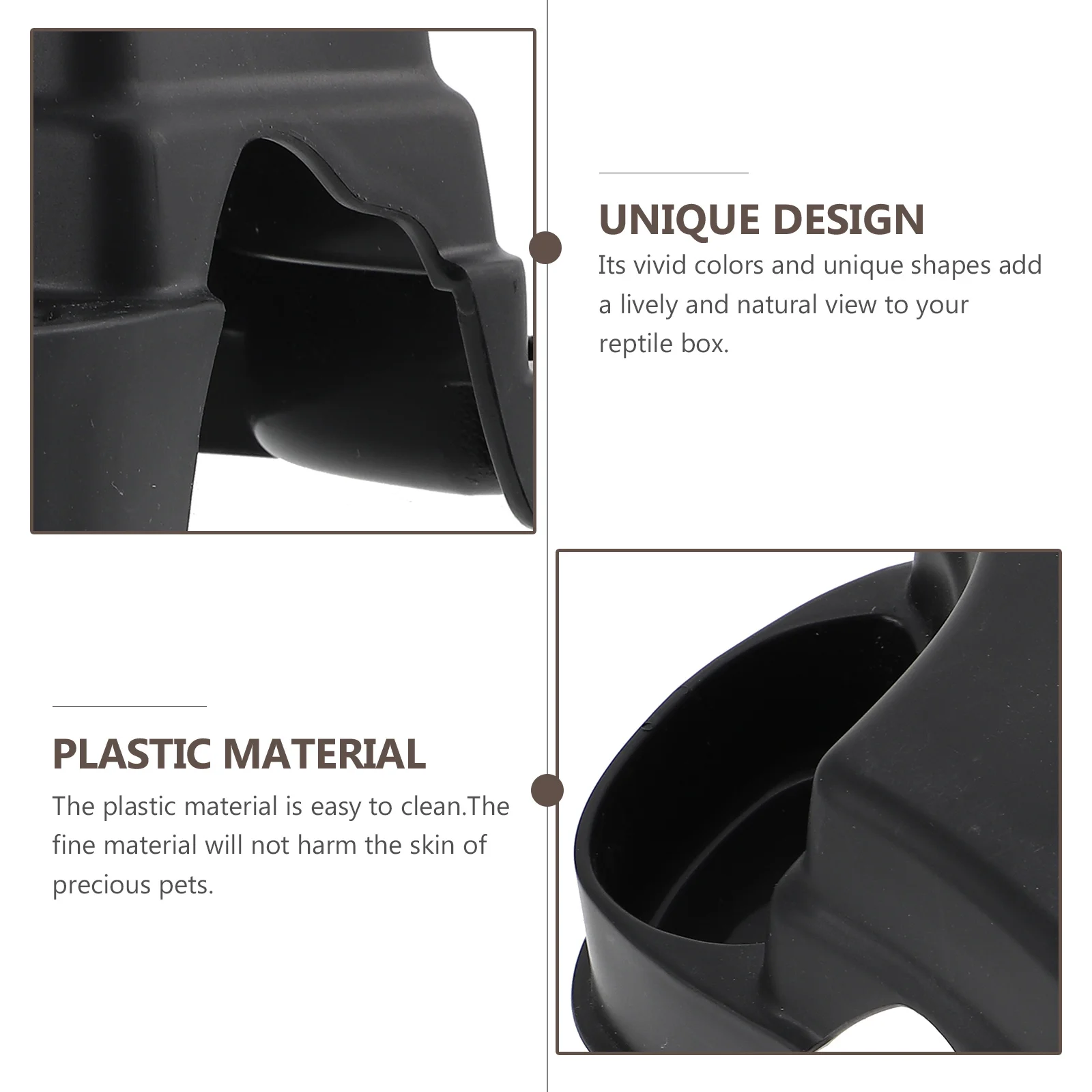 

2Pcs Multifunctional Reptile Exercise Hide Tortoise Feeding Cave Reptile Pet Hiding Cave Photography Prop Snake Hide