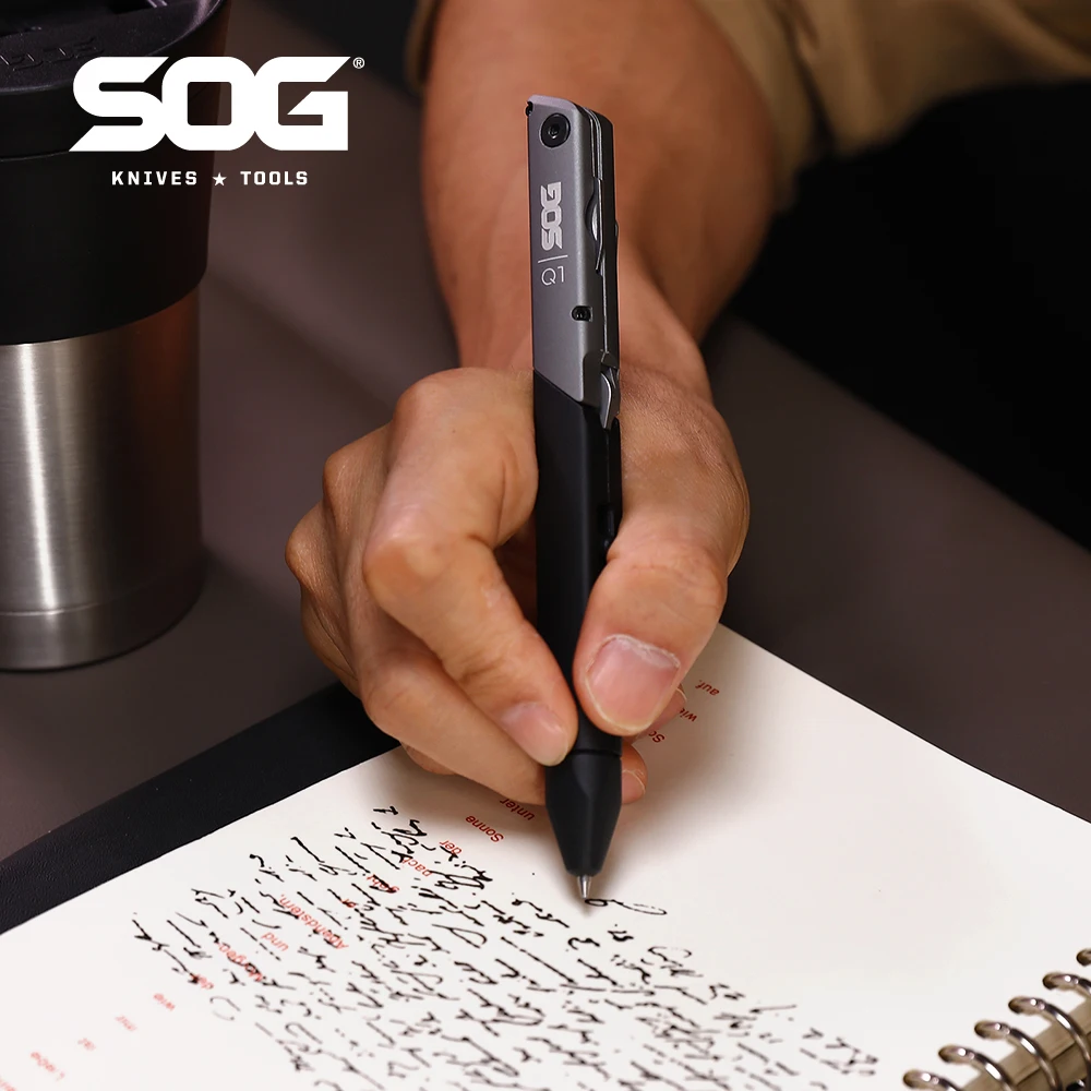 

SOG 4 in 1 Baton Q1 multi-tool Pen Multi-purpose folding scissors Mini EDC Small Pocket Cool Camping gear Multifunctional tools