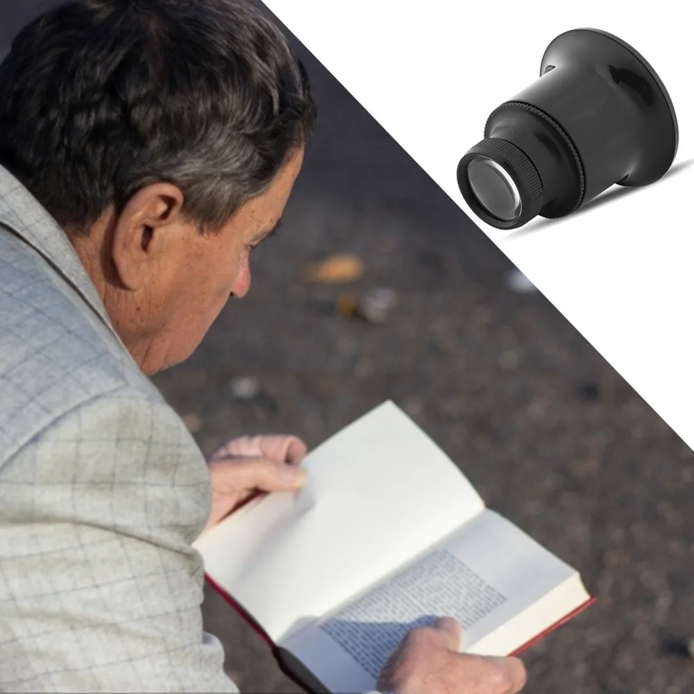 Professional Black Color Eye Magnifier Loupe Plastic Shell Small Size Magnifying Glass Loupe Jeweler Loupe Watchmakers Use