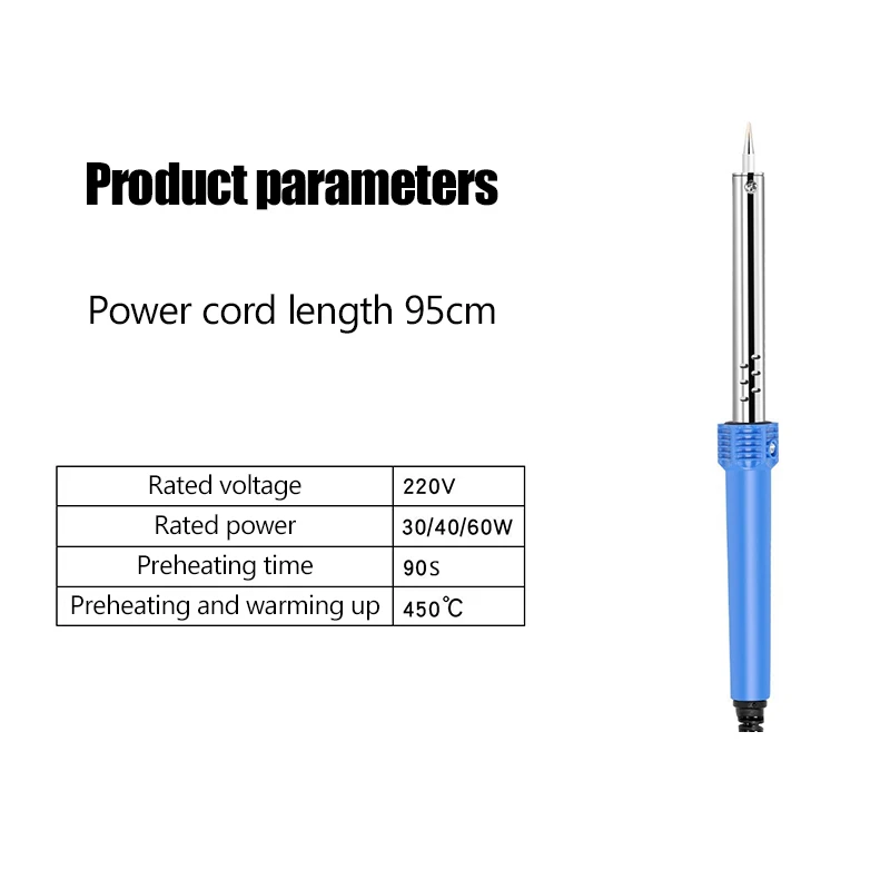 Электрический паяльник 220 В, внешний паяльник с подогревом, набор инструментов для ручной сварки, 60 Вт, вилка стандарта США