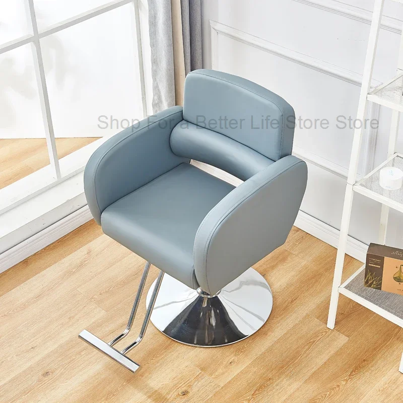 

Round Professional Chair Swivel Armchairs Simple Hydraulic Vintage Stool Stylist Salon Taburete Con Ruedas Salon Furniture DWH