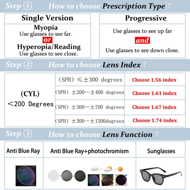 Square Cat Eye Multicolored Frame Prescription Custom Presbyopia Glasses Women Optical Photochromic Anti Blue Ray Myopia Eyewear