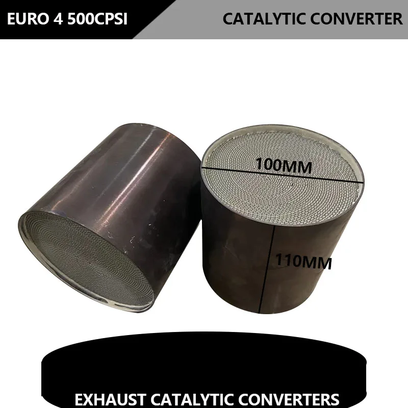 100*110MM Catalytic Converter EURO 4 400 CPSI Universal Metallic Honycomb Race Catalytic Converter Sport 3 Centers