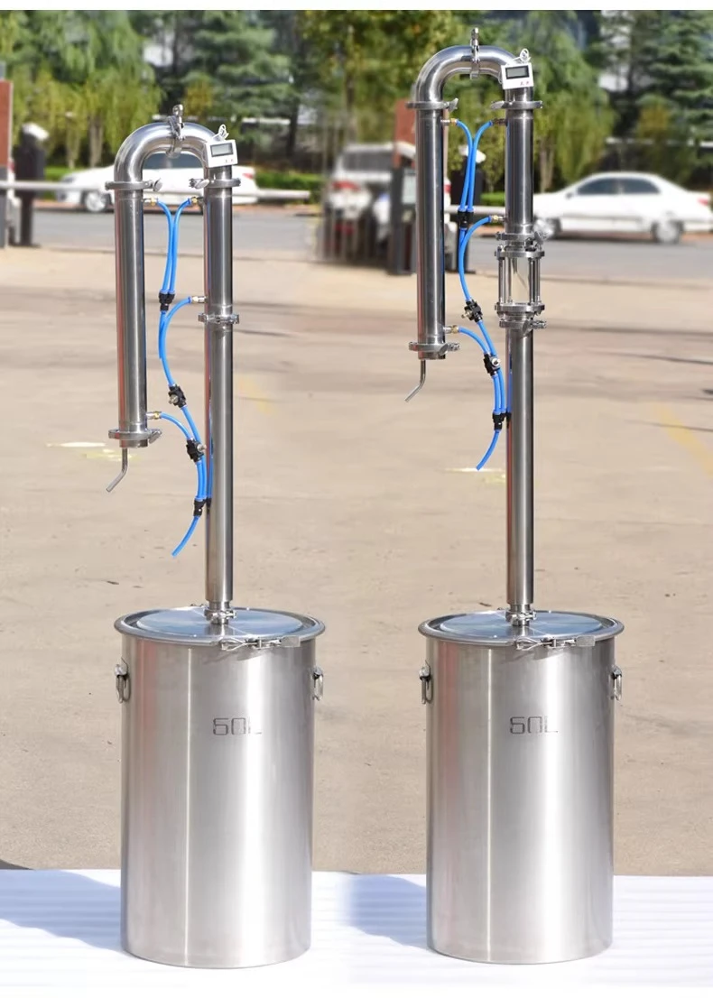 Distillation Tower System for Vodka & Liquor - Copper & Stainless Rectifying Column with Aging Accelerator