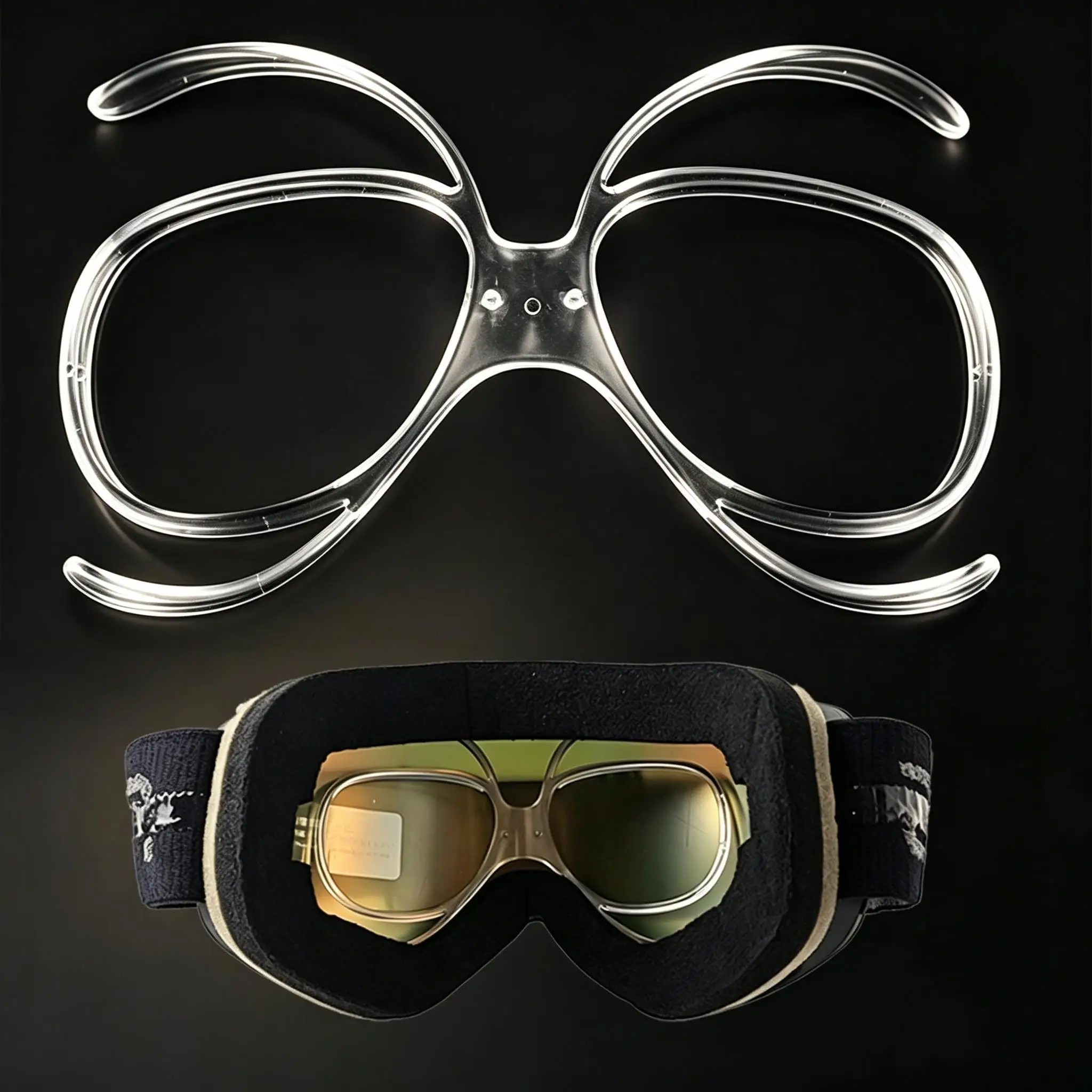 Multi‑Shape Fit TR90 Goggle Myopia Insert Frame, Adults & Kids, Ski Snowboard Cycling For Spherical Cylindrical Goggles