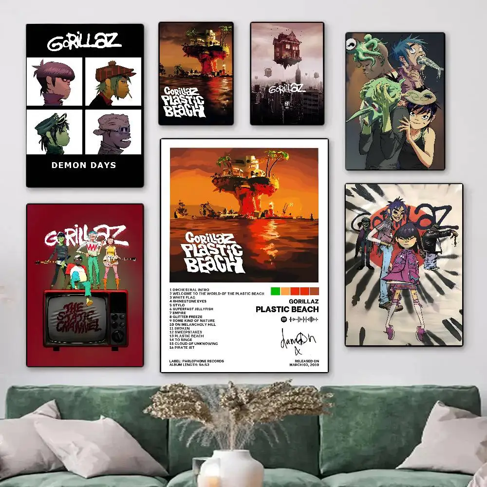 g-gorillaz-poster-posteres-pinturas-decorativas-estudo-quarto-bar-fundo-murais-de-parede-presentes