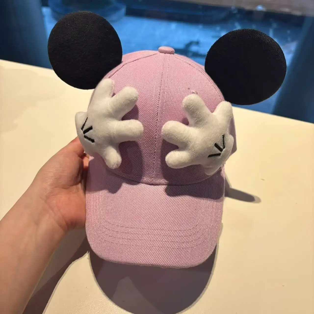 Disney Mickey Mouse Grote Oren Vorm Hug Anime Figuur Baseball Pet Verkleedkleding Katoen Polyester Kinderen Cartoon Pet met klep Verjaardag Cado