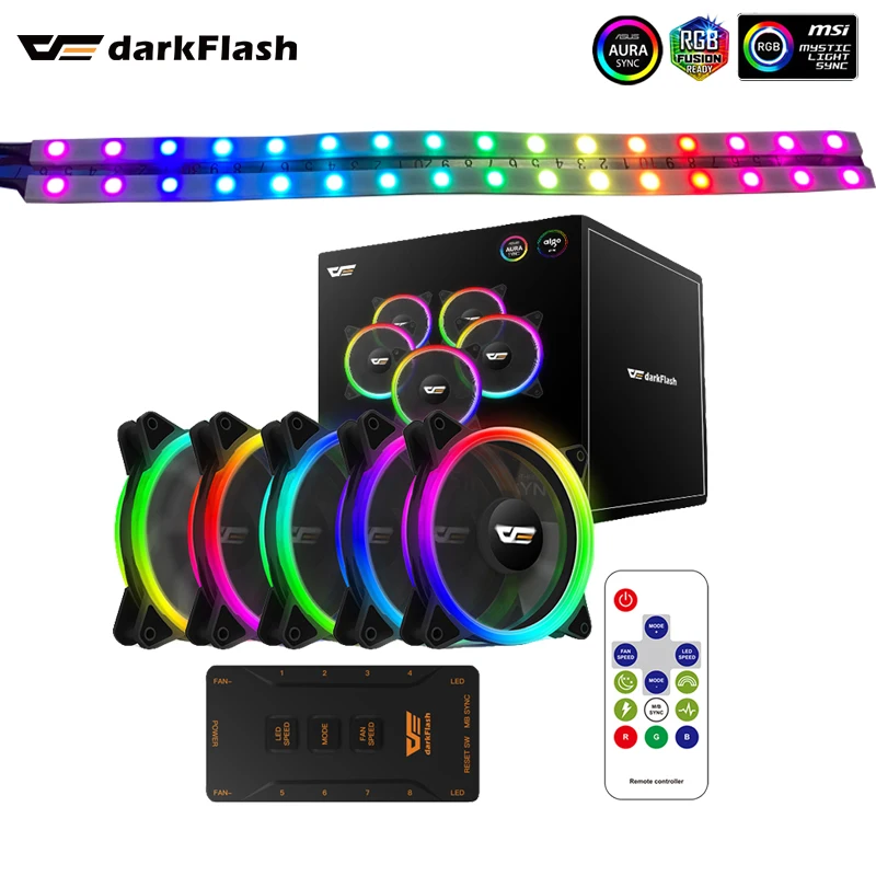 darkflash DR12 Pro Aura Sync – Najlepszy 120 mm RGB wentylator do komputera z zdalnym sterowaniem i wsparciem dla Aura Sync