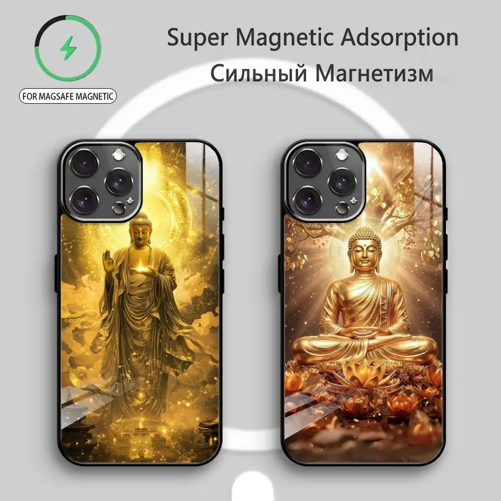 

B-Buddha Phone Case For iPhone17,16,15,14,13,12,11 Plus,Pro Max Magnetic For Magsafe Wireless Charging