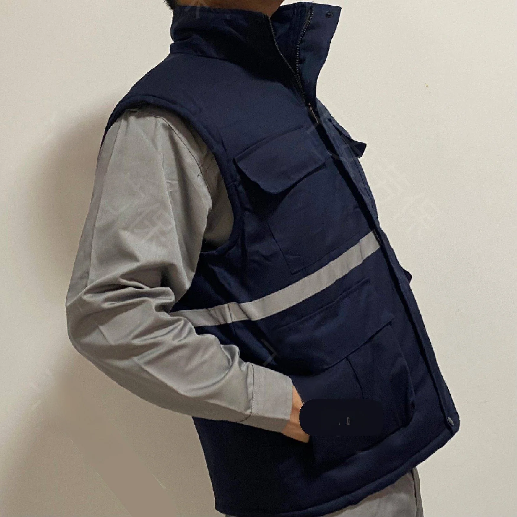 

Thiened Cotton Vest for Autumn And Winter Workwear Multi-ket Warmth Enhancement Labor Protection orm Youth Work Suit