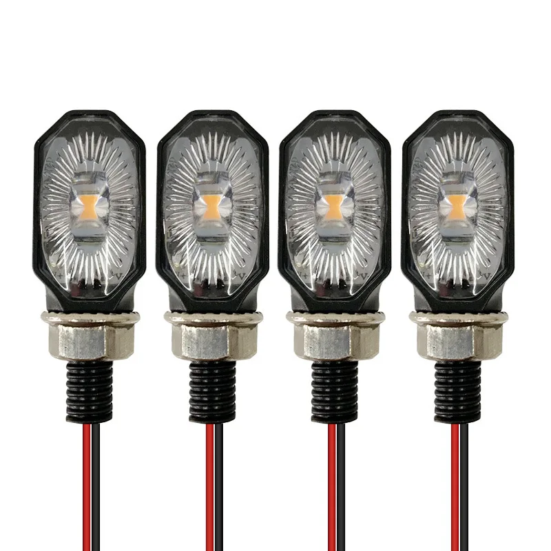 مصغرة LED للدراجات النارية بدوره إشارات ضوء دراجة نارية مصابيح العنبر الوامض مؤشرات LED ضوء لكاواساكي هوندا السوبر مشرق