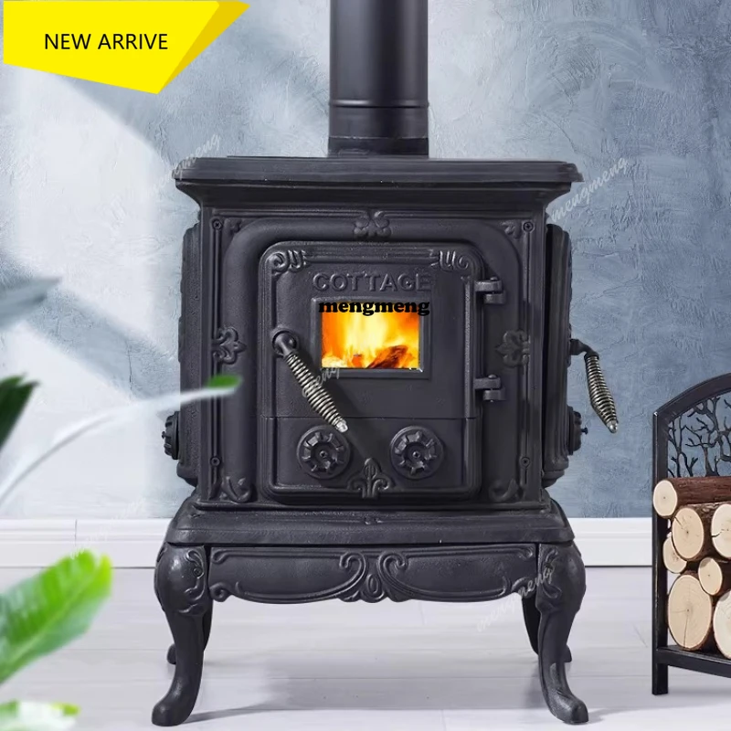 M138 Cast iron fireplace real fire home burning firewood living room heating bed and breakfast villa self-built house European r