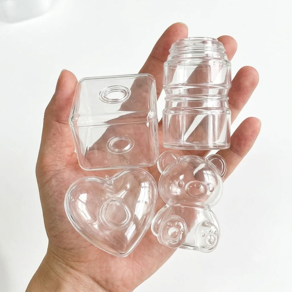10 Stück DIY Hohle Dampfbrötchen-Squishy-Hülle aus klarem Kristall, Squeeze-Spielzeug-Komponente, wiederverwendbare leere Lebensmittel-Spielzeughülle für Handarbeit