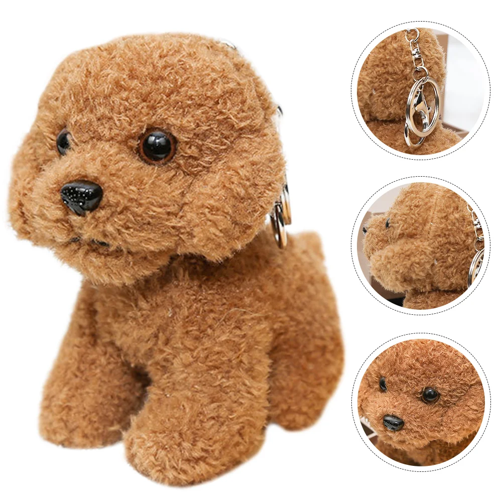 Holder Key Chain Lovely Pendant Decorative Stuffed Dog Cute Plush Keychain Puppy