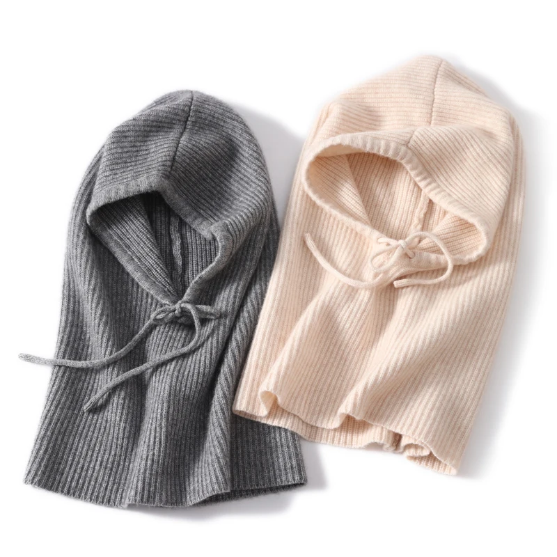 

Fall/Winter Cashmere Hats Wool Men's And Women's Knitted Baotou Hats And Scarves Are Thickened And Kept Warm
