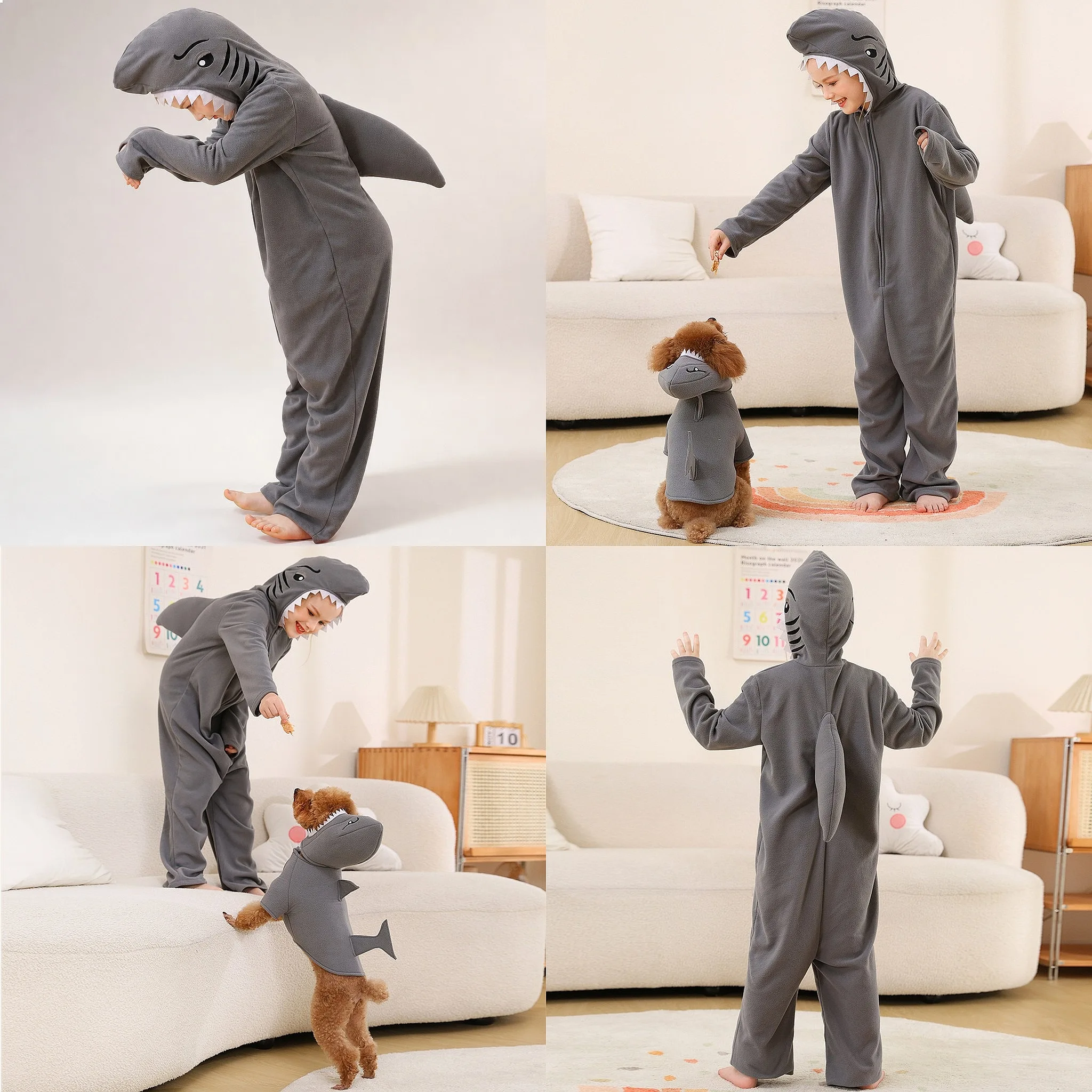 

Halloween Costume Little Shark Cosplay Outfit for Kids Ocean Theme Party