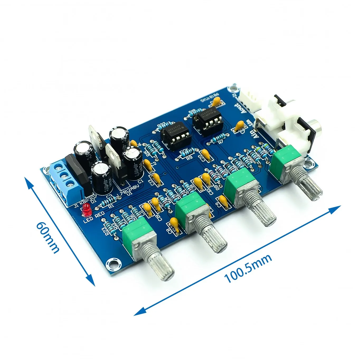 XH-M164 NE5532 Stereo Pre-amp Preamplifier Tone Board Audio 4 Channels Amplifier Module 4CH CH Control Circuit Telephone Preamp