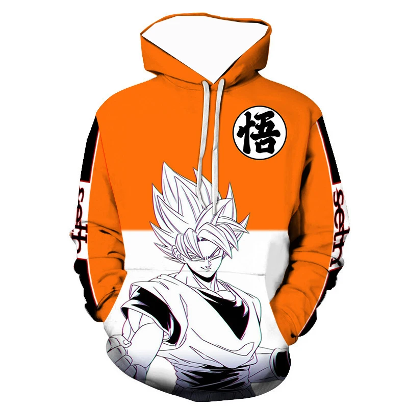 

2025 new anime dragon ball hooded sweater Kids/AdultsY2K street fashion casual quick-drying oversized top T-shirt