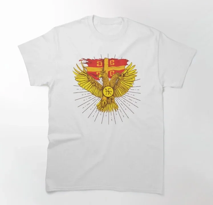 The Palaiologos Double-headed Eagle Men T-Shirt Short Sleeve  Casual 100% Cotton O-Neck Summer Tees