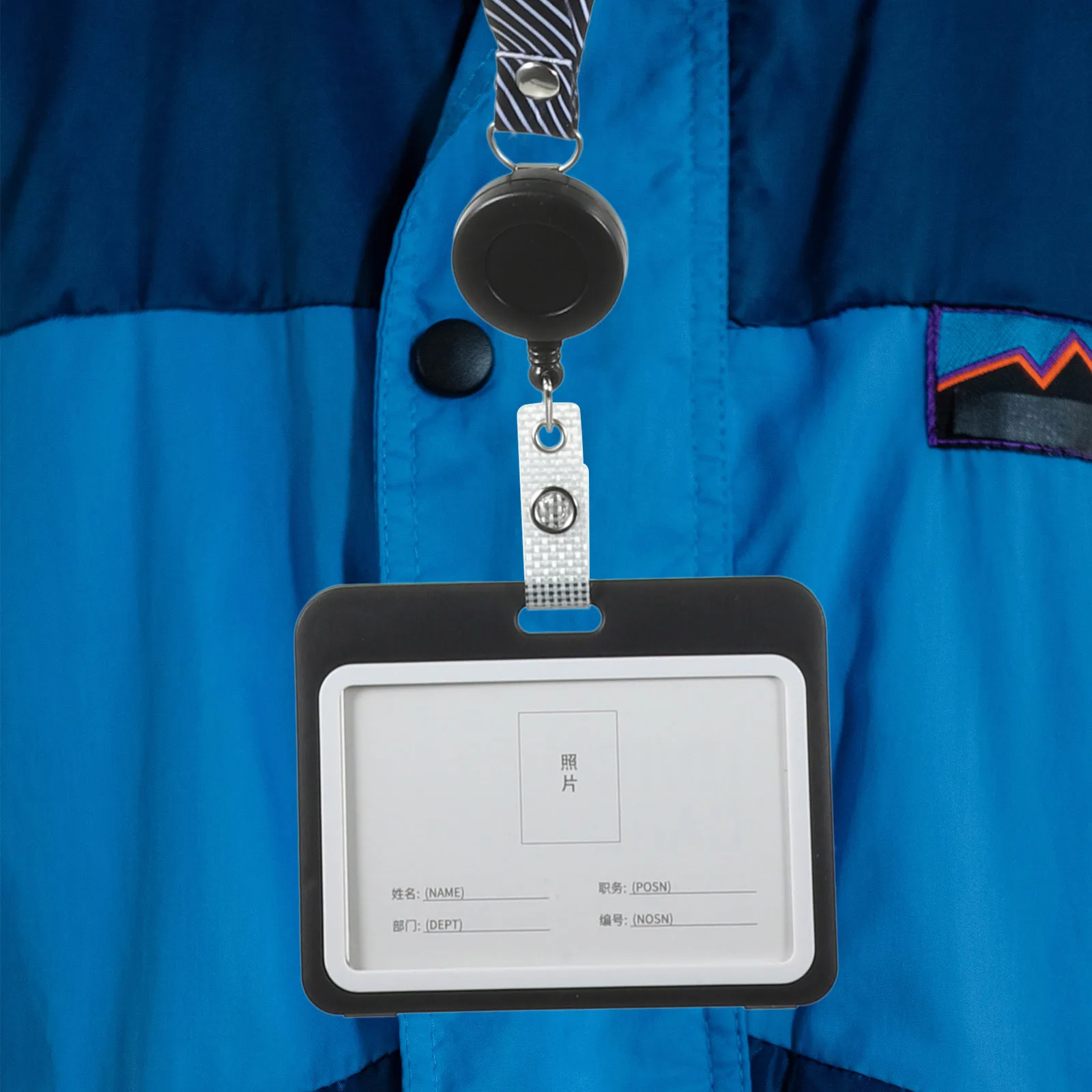 

2pcs Horizontal Badge Holders Wear-resistant PVC Card Sleeves for ID Lanyards Nurse Employee Work Protector Lightweight Reusable