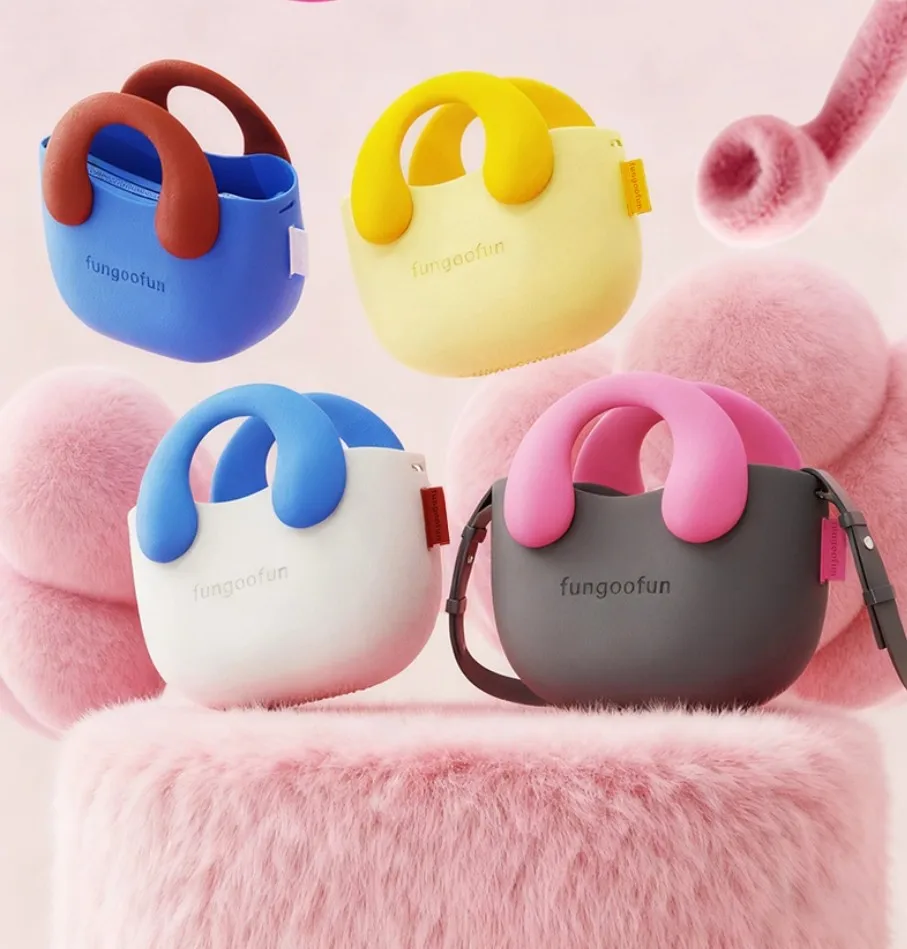 

Fungoofun Phone Bag Color Blocked Women's 2-piece Set Crossbody Bag Outing Half Moon Bucket Bag Lightweight EVA Shoulder Bag