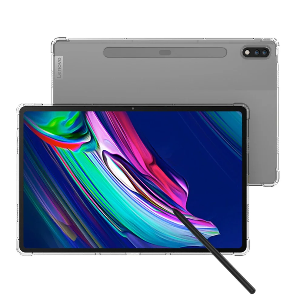 Capa de silicone à prova de choque para lenovo tab p12 pro 12.6 2021 TB-Q706F/q706n/q706l tablet caso flexível claro transparente capa traseira