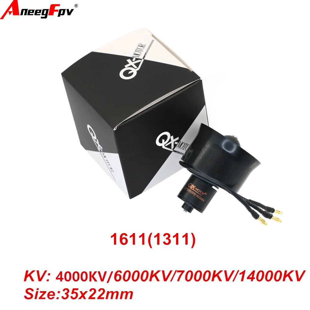

QX-Motor 30mm 6 Blades EDF Unit With QF1611 7000KV 14000KV 6000KV 4000KV Brushless Motor for Fixed-wing aircraft