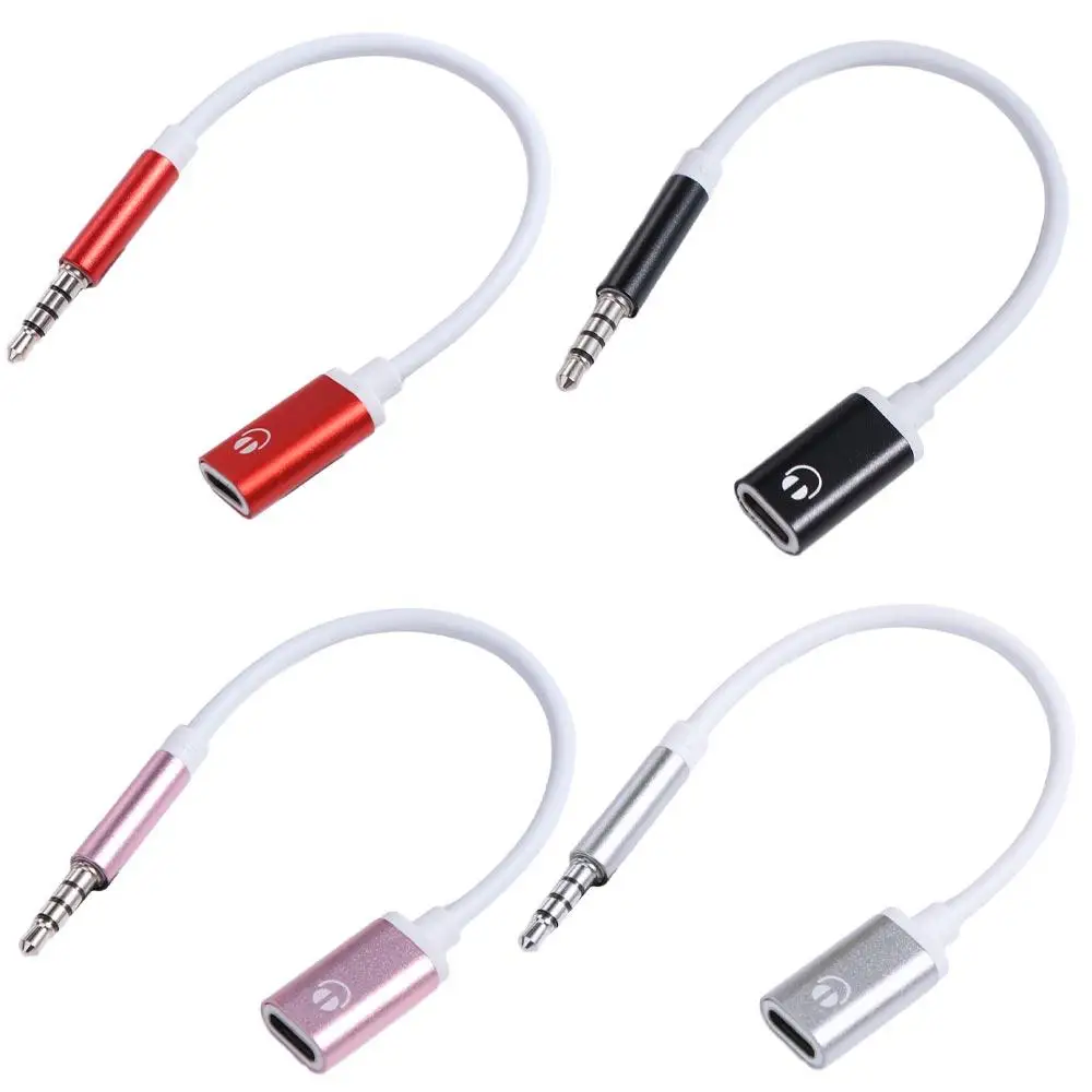 1pcs 3.5mm Male To Type-c Female Headphone Aux Cable Converter Type-C To 3.5mm Jack Converter Earphone Audio Adapter Cable
