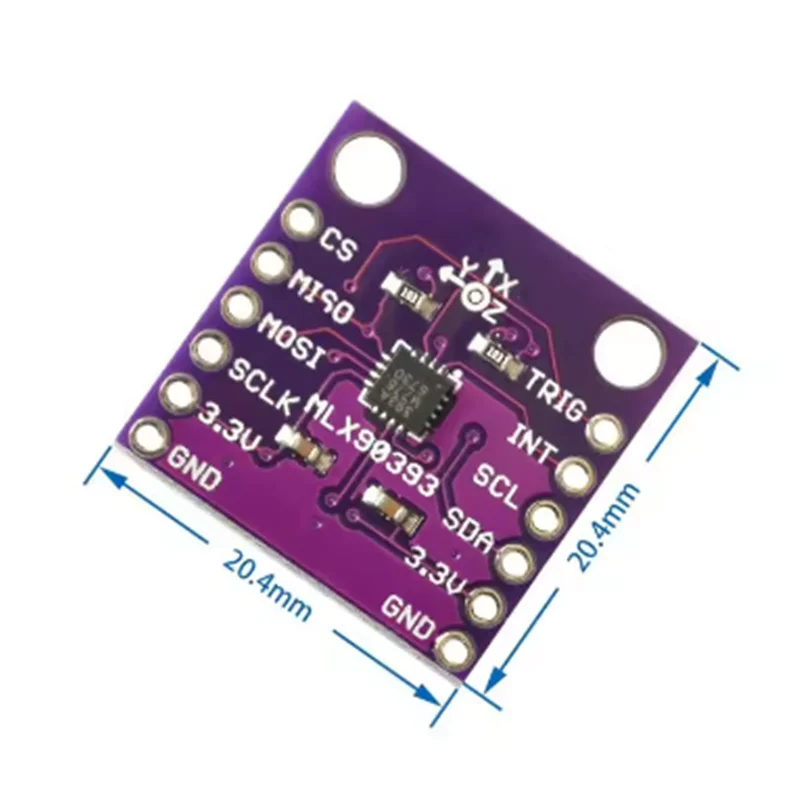 Original 90393 MLX90393 digital 3D Hall sensor for displacement, angle, rotation, and 3D position measurement