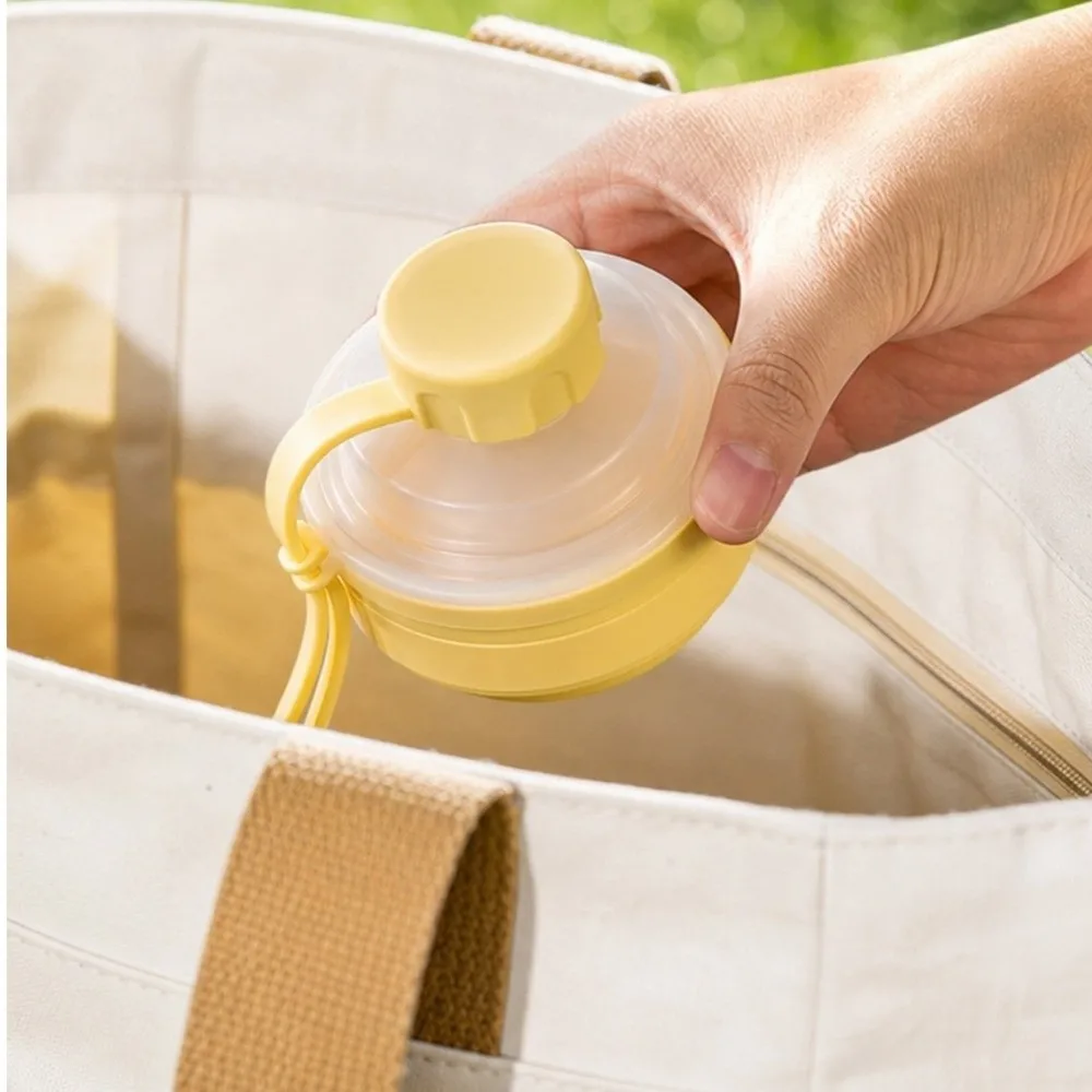 Silicone Foldable Ice Ball Cup Collapsible Reusable Collapsible Cup Foldable with Straw Lid Ice Mold Drink Cup Coffee Drinks