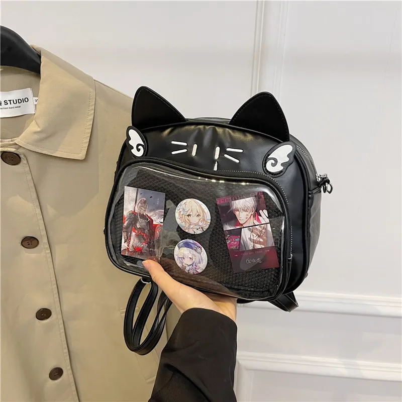 Japanese Kawaii Itabag Women New 2024 Transparent Backpacks Women Large Capacity Ita Backpack School Bags For College Student JK